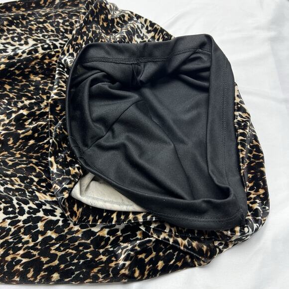 Cache Velvet Leopard Print Keyhole Bodycon Long Sleeve Sheath Women's Size 6 - Picture 12 of 12